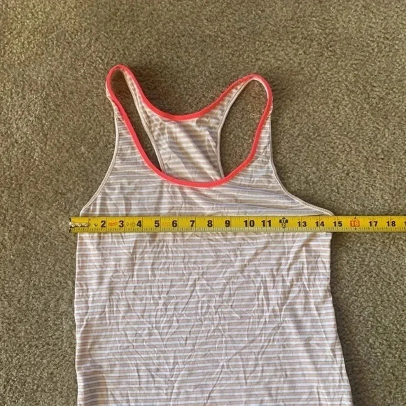 Lululemon What The Sport Singlet Silver Stripe White Naked Size 2 - Picture 8 of 8